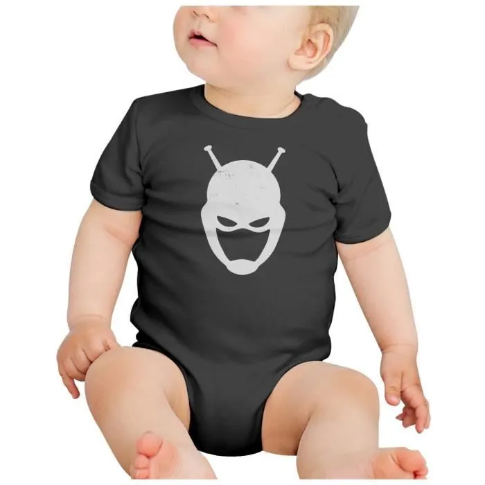 Body Bébé Manche Courte Noir Ant-man Super Héros BD Film Geek-1