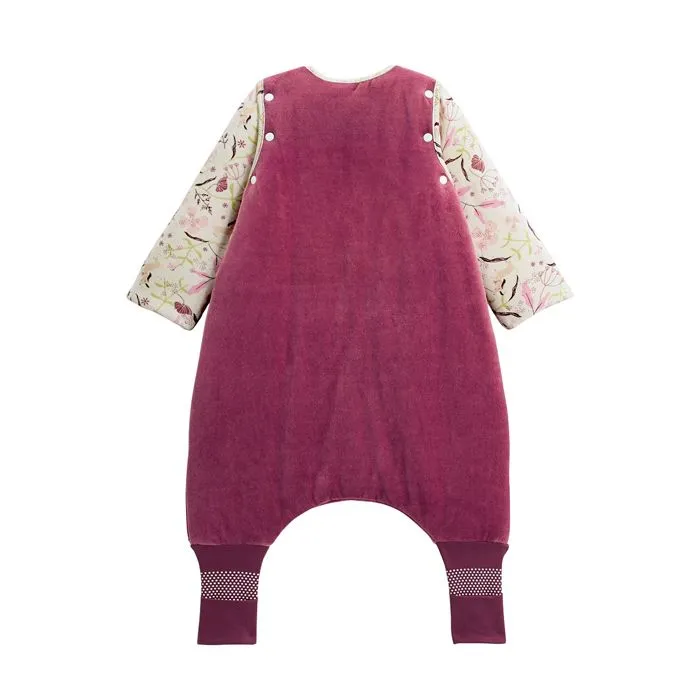 Turbulette d'hiver en velours avec pieds retroussables et manches amovibles Mila-1