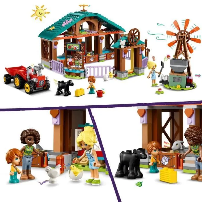 LEGO® 42617 Friends Le Refuge des Animaux de la Ferme, Jouet de Ferme avec 3 Figurines et 5 Animaux, plus un Tracteur-2
