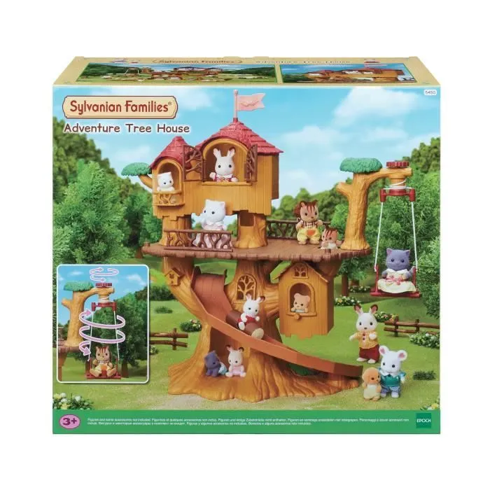 SYLVANIAN FAMILIES - Cabane dans les arbres - Vacances - Balançoire et toboggan pour bébés-1