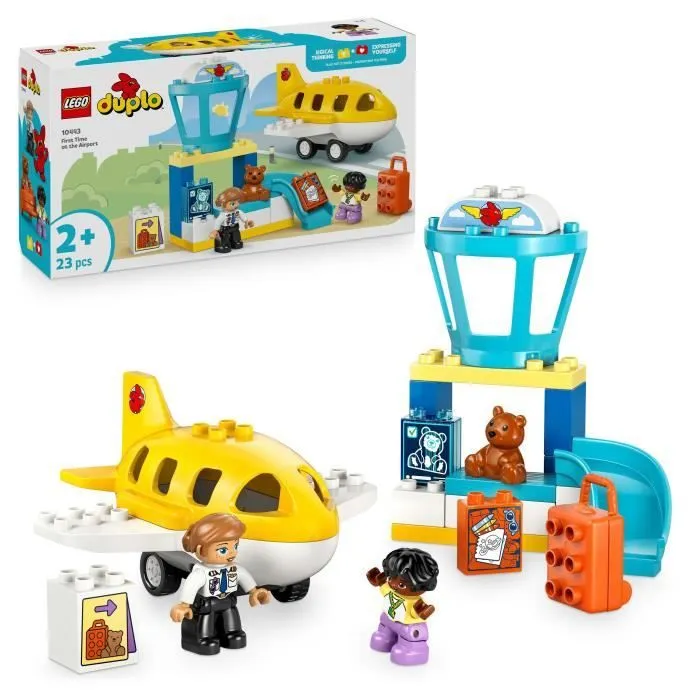 LEGO DUPLO Ma Ville 10443 Première Fois A l’Aéroport - Jouet De Construction Dès 2 Ans-0