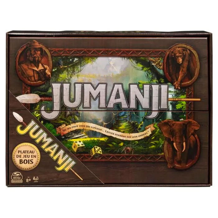 Jeu de société - SPIN MASTER - JEU JUMANJI PLATEAU BOIS rétro - 6062543 - Ambiance film - 30 min - 2 à 4 joueurs-2