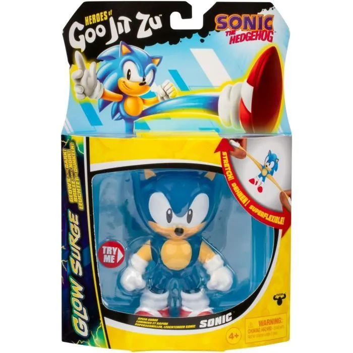 Sonic Glow Surge 13cm - HEROES OF GOO JIT ZU - SONIC - Figurine lumineuse et extensible-0