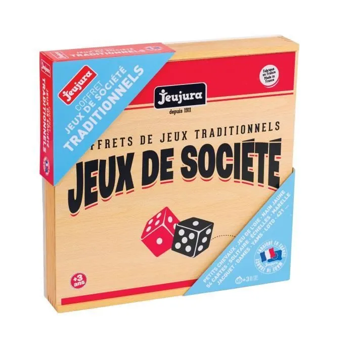 JEUJURA Coffret de Jeux de société traditionnels - Coffret en bois-5