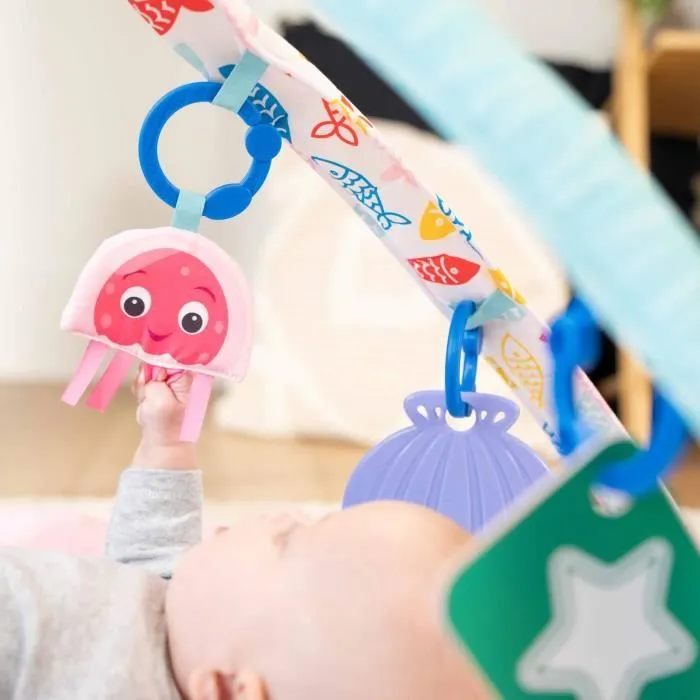 BABY EINSTEIN Tapis de sol éveil bébé fille évolutif 4-en-1 -Kickin’ Tunes- jouet piano, arche jouets sensoriels, multilingue-3