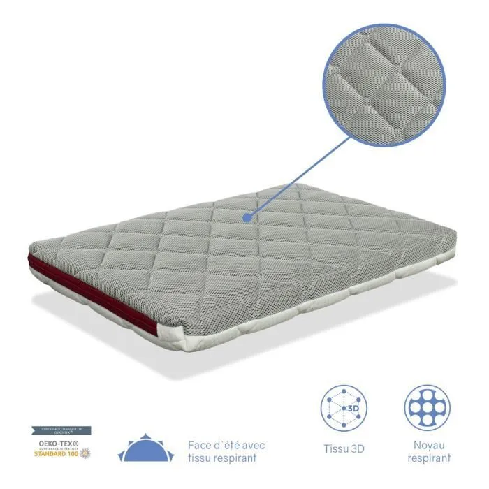Matelas de Bébé Berceau 80x40 Epaisseur 7 CM MINI CANDY - Déhoussable, lavable, mousse à mémoire de forme et respirant - DORMALIT-3