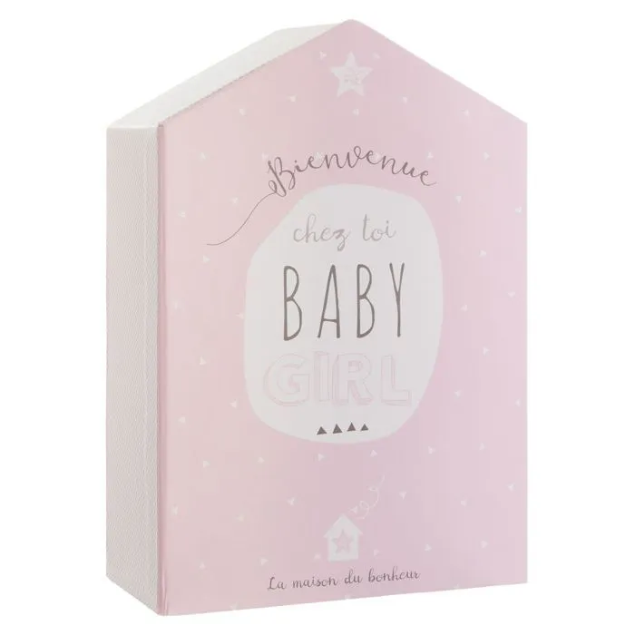 Atmosphera Kids - Coffret de naissance Maison - 21 x 30 cm - Rose-1
