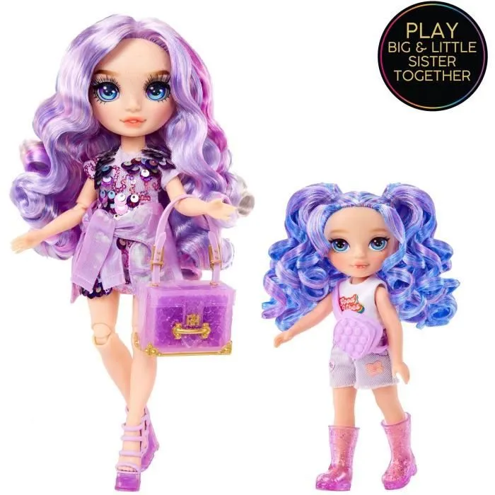 Rainbow High Littles - Poupée 15cm + animal de compagnie - Violet - Dès 4ans-3