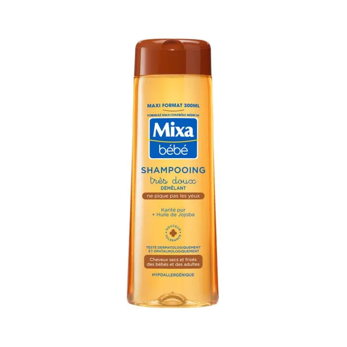 Lot de 12 - Mixa Bébé Shampooing Démêlant Très Doux Karité 300ml-1
