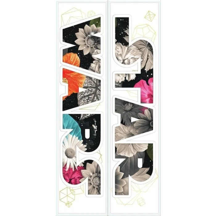 Sticker Repositionnable Star Wars Logo Star Wars avec fond fleurs 21,9CM X 92,7CM-2