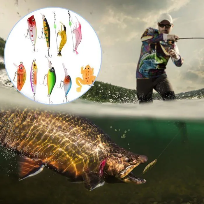 Calendrier de l'Avent Pecheur 2024,Compte à Rebours Festif avec 24 Leurres de Pêche Uniques - Cadeau Parfait pour Passionné de Pêche-4