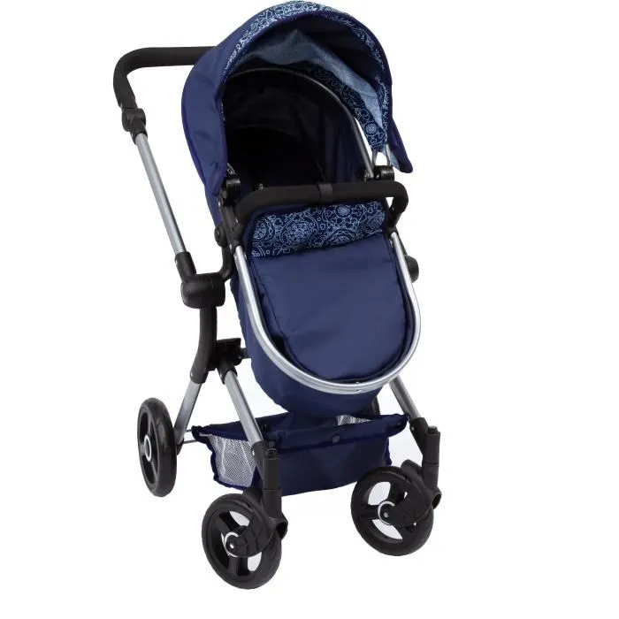 BAYER Poussette Landau Combi Pour Poupée Bleu Marine-6