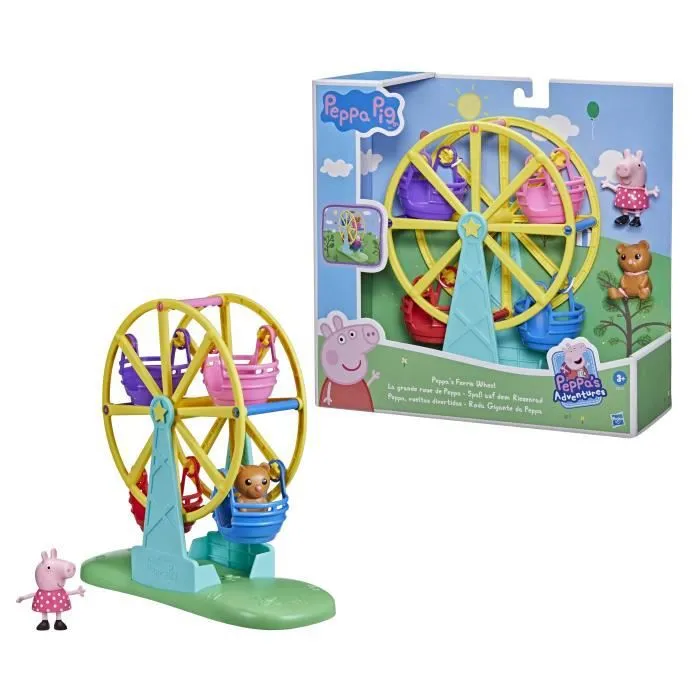 Jouet préscolaire - PEPPA PIG - La grande roue de Peppa - Figurine, Nounours et Grande roue - dès 3 ans-2
