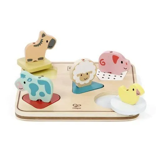 Puzzle 3D sonore - HAPE - Animaux de la ferme - Multicolore-0