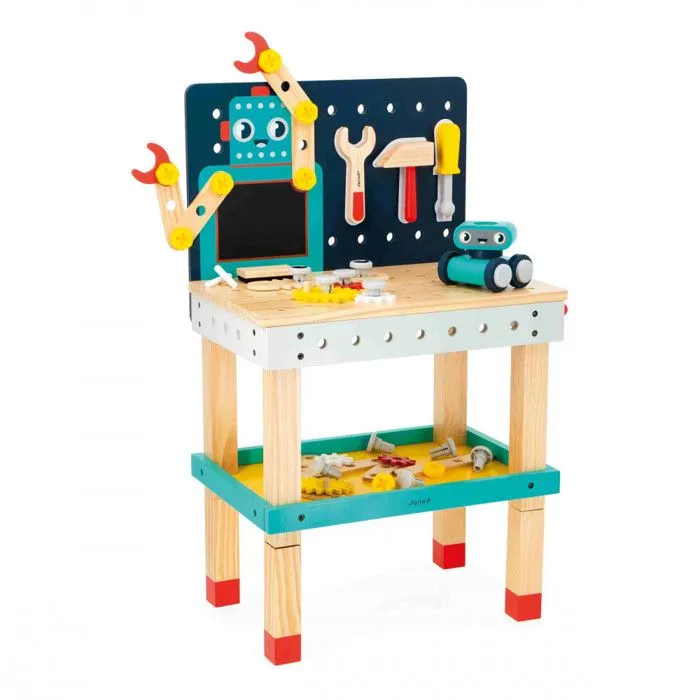 Établi Robot Brico'Kids - Jeu de Bricolage Enfant - 51 Accessoires + 3 Outils +1 Robot - Jeu d'Imitation - Dès 36 Mois-0