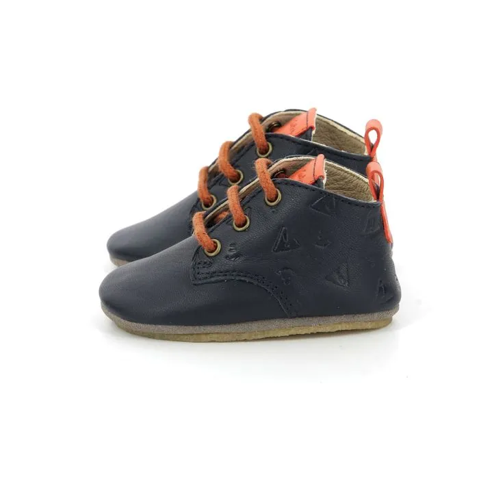 Chaussons - Aster - Layas - Cuir - Bleu marine - Confort optimal-3