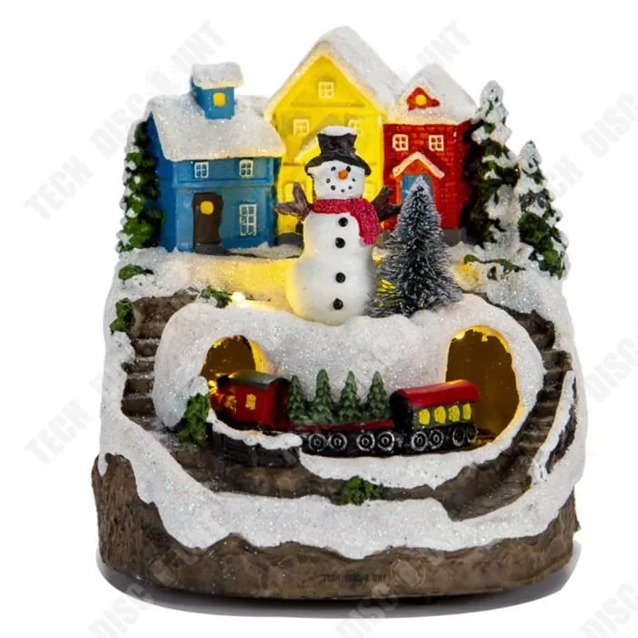 Ornements en résine - TD® - Igloo musical lumineux de Noël - 12x11x15cm - Éclairage LED - Décoration intérieure-0
