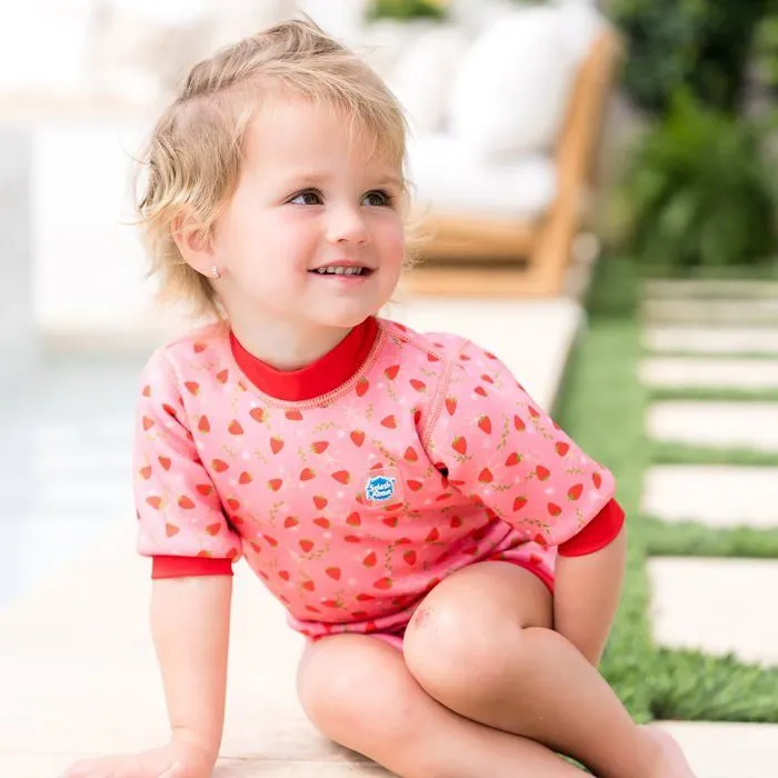 Splash about - HNWSFS - Happy Wetsuit and Toddler Swim Nappy, Strawberry Field, 0-4 Mois Unisex Baby-1