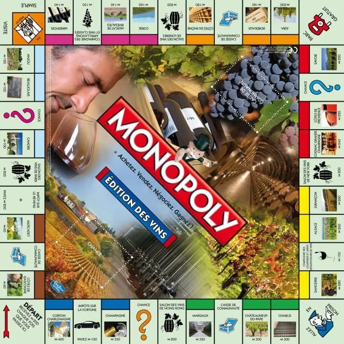 MONOPOLY Editions des vins, Jeu de societé, Version française-1