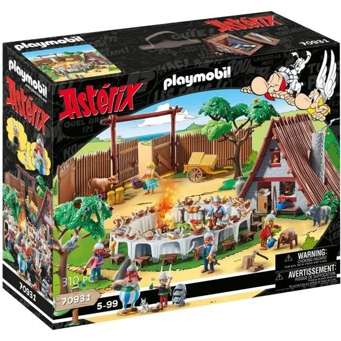 PLAYMOBIL 70931 Le banquet du village, Astérix, Personnages de la BD, Dès 5 ans-0