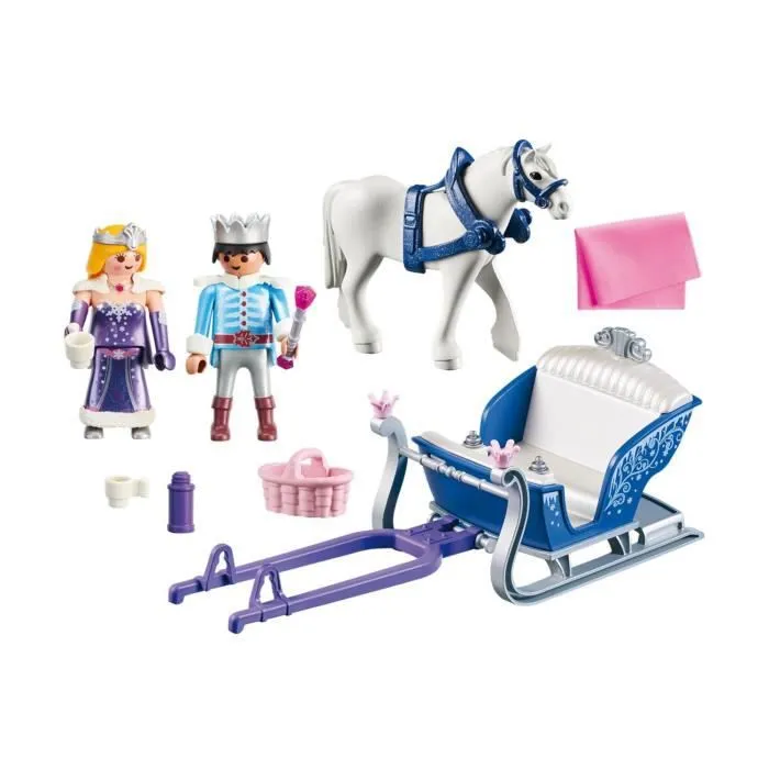 PLAYMOBIL Magic Le Palais de Cristal - Couple royal et calèche-1