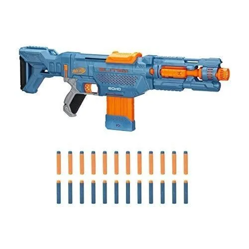 Jouet - NERF - BLASTER ECHO CS-10 - 24 FLÉCHETTES NERF - TIR À POMPE - PORTÉE DE 27 MÈTRES-0