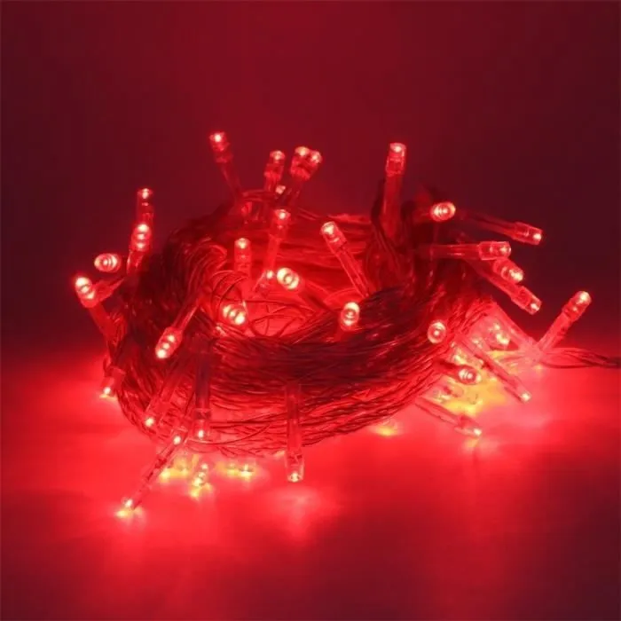 Guirlande Lumineuse - Non spécifié - 10M - 100 LEDs - Rouge - 8 Modes d'éclairage-0
