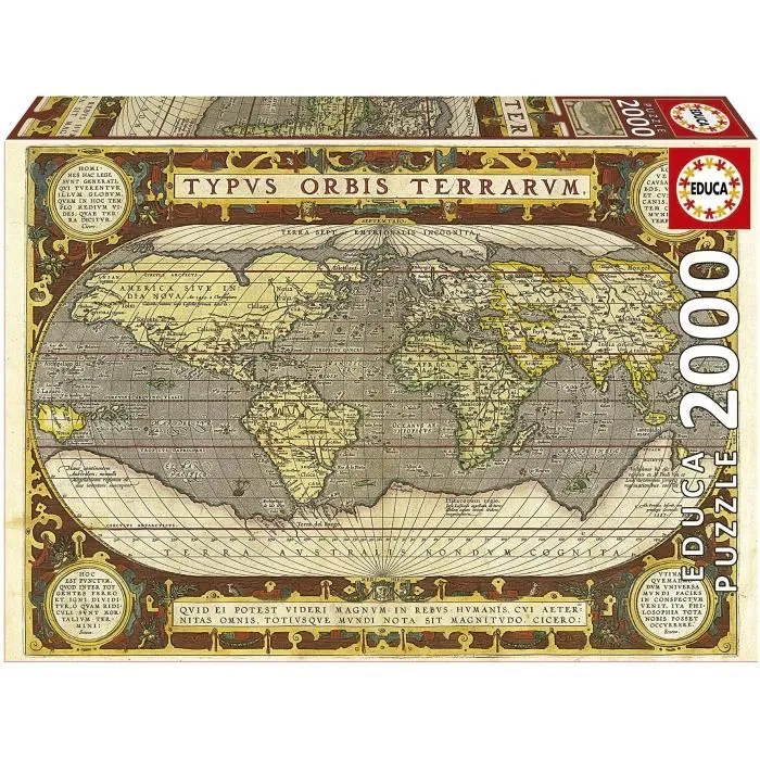 Puzzle éducatif Planisphère - 2000 pièces - EDUCA-0