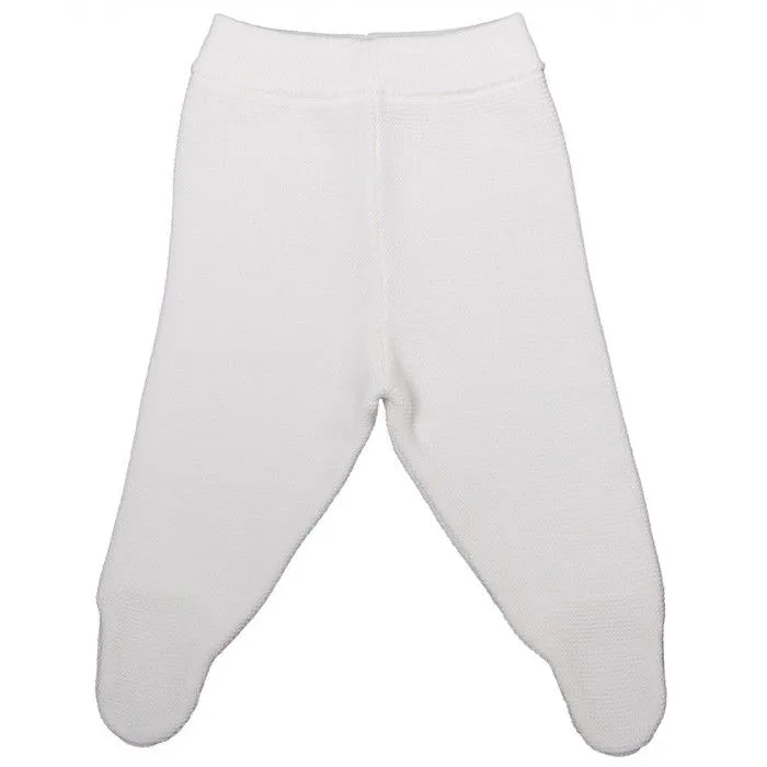 Pantalon tricot Coton bio Blanc - Éveil et Nature-0
