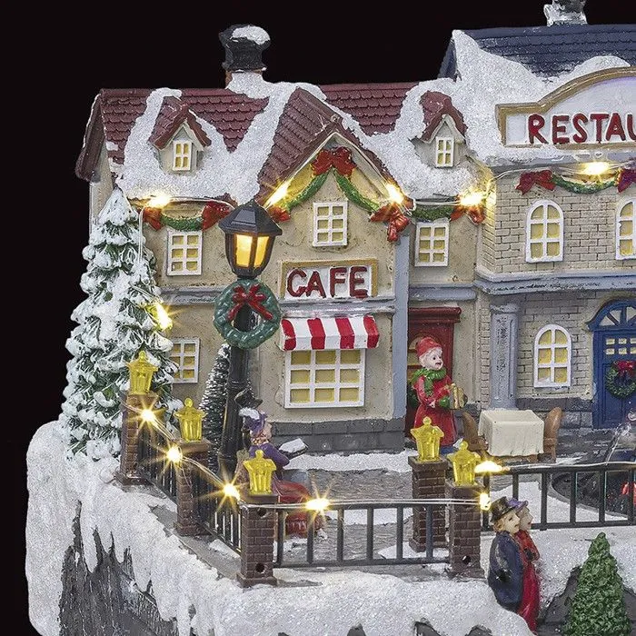 Village du père noël animé et lumineux fontaine du centre ville-3