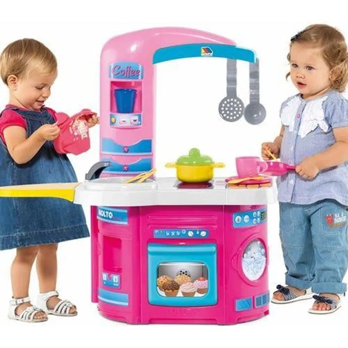 Cuisine pour enfant - MOLTO - Ma première cuisine - Rose - Jouet - 12 accessoires-0