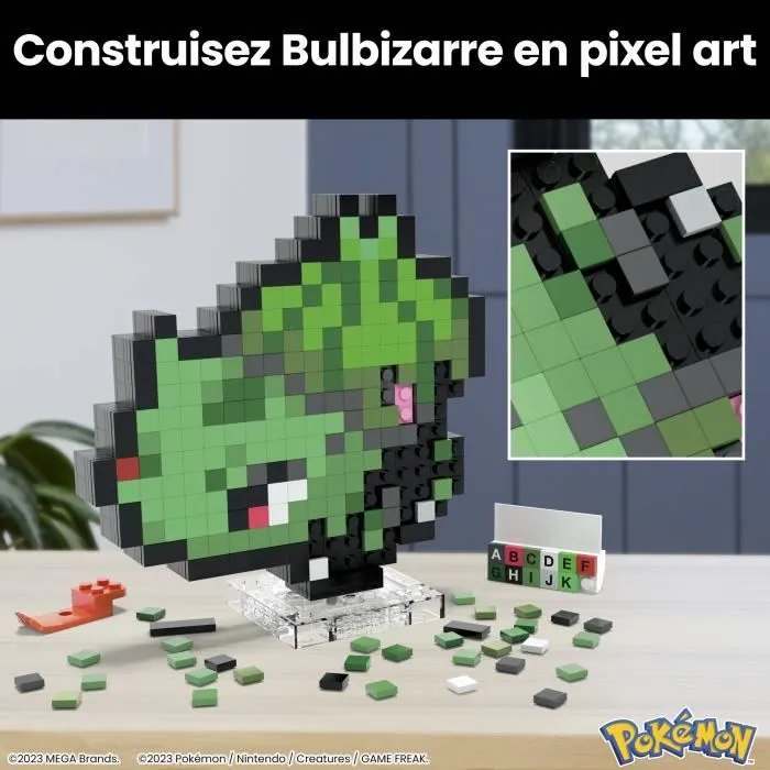 MEGA-Pokémon-Bulbizarre-Coffret de construction rétro 374 pièces - MEGA Pokémon - HTH75-3