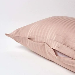 Taie d'oreiller spécial oreiller cervical en coton égyptien 330 fils Forme V beige taupe-2