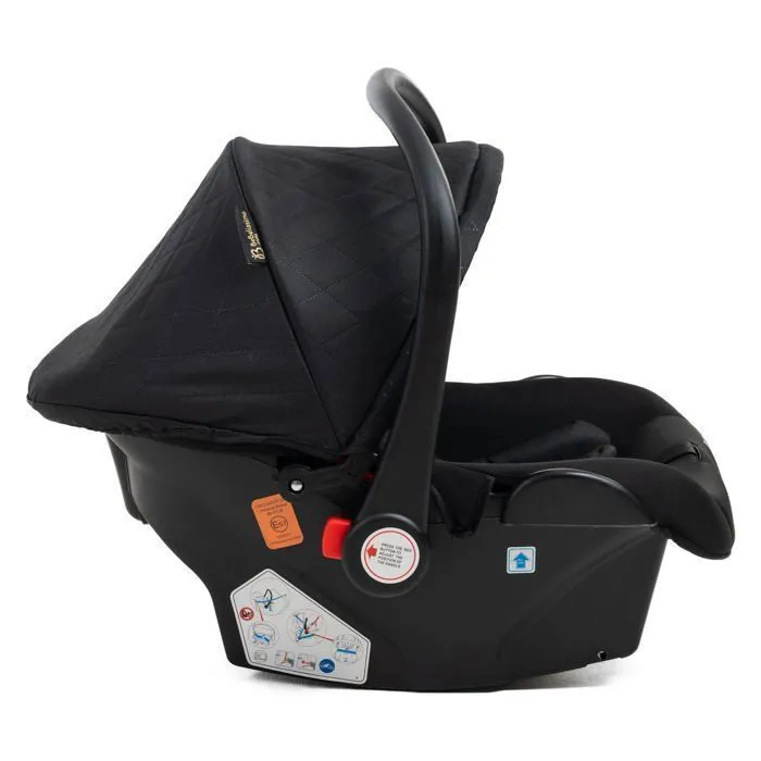 BEBELISSIMO - Poussette combinée trio 3 en 1 - siège auto 0+ IRIS – nacelle – dès la naissance – jusqu’à 22kg  - noir-3