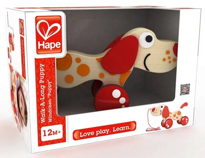 Chiot de promenade - Hape - Puppy - Rouge - Beige - Extérieur-4