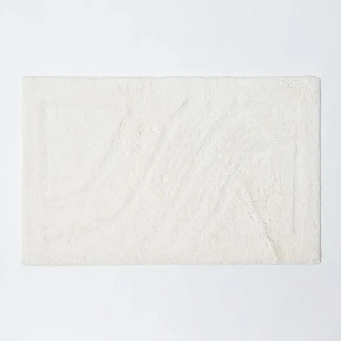Tapis de bain pur Coton haut de gamme 2 pièces Crème-1