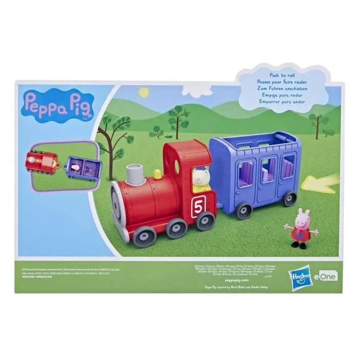 Jouet préscolaire roulant et détachable - HASBRO - PEPPA PIG - Le train de Mlle Rabbit - 2 figurines incluses-2