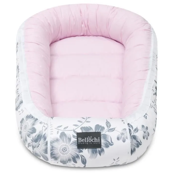 Réducteur de lit bébé Bellochi - Pink Berry - 100% coton - 90x60cm - Nid de bébé Baby Nest-1