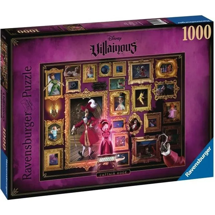 Puzzle 1000 pièces Capitaine Crochet - Collection Disney Villainous - Ravensburger-0