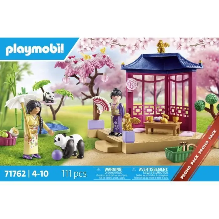 PLAYMOBIL 71762 Jardin asiatique avec deux personnages et pandas, Promo pack, 111 pièces, Dès 4 ans-5