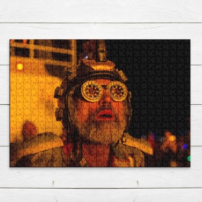 Puzzle Classique 500 pièces Homme Au Burning Man Festival Nevada Hippie Etats Unis Desert-3