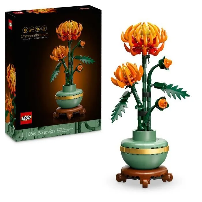 LEGO® Icons 10368 Le Chrysanthème - Set de Décoration Florale à Construire Pour Adultes-0