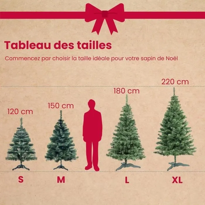 Sapin de Noël Artificiel - Creative Home - 180 cm - Vert Foncé - Support Stable - Intérieur-2