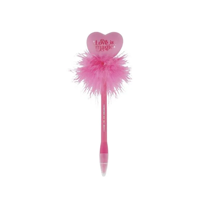 Stylo à bille lumineux - Legami - Heart - Encre bleue - Couleur rose - Mixte-0