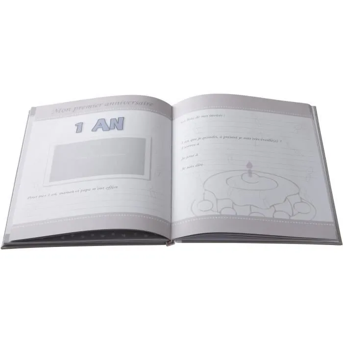 Coffret boite à trésors et journal de naissance - Multicolore - 22.5 x 31 cm-0