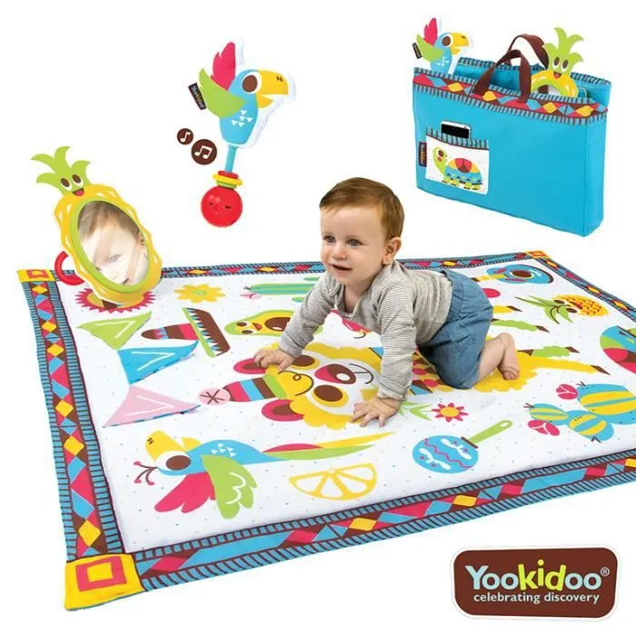Tapis D'Éveil - Yookidoo - Modèle Fiesta - 0-12 mois - Playmat To Bag-0