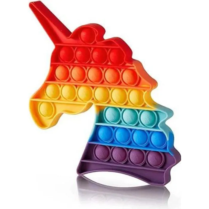 SHOP-STORY - POP IT LICORNE : Le Jeu à Bulles Anti-Stress Multicolores Phénomène de la Rentrée-0