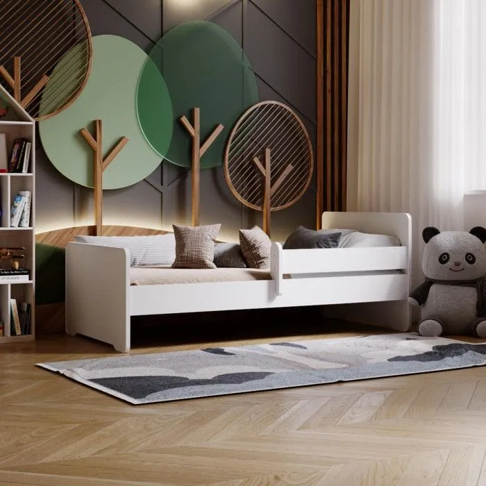 Lit enfant mixte garçons et filles Aksil avec sommier et matelas - 140 cm x 70 cm-2
