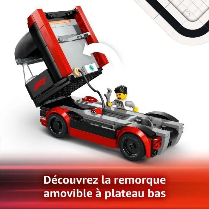LEGO City 60445 Camion de F1 avec voitures de F1 RB20 et AMR24 - Jeu pour garçon dès 8 ans-3