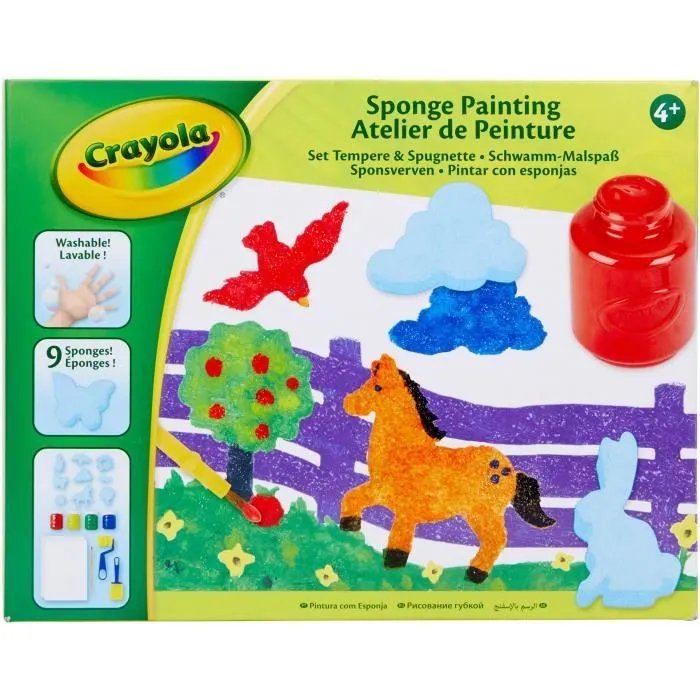 Créatif - CRAYOLA - Atelier de Peinture - Kit de dessin et peinture lavable! Dès 4 ans-0